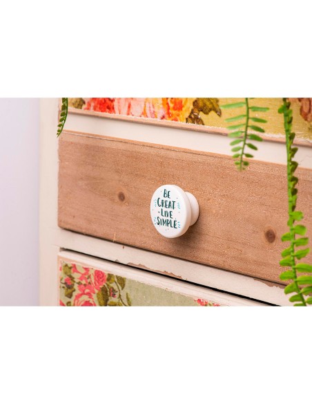 Blister con 4 pomos redondos para mueble fabricado en madera acabado decorativo mod. m7 ø38mm rei