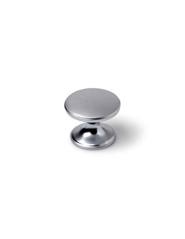 Blister con 4 pomos redondos para mueble fabricado en zamak acabado cromo mate mod.756 ø33mm rei