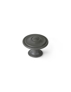 Blister con 4 pomos redondos para mueble fabricado en zamak acabado gris ceniza mod. 3110 ø35mm rei