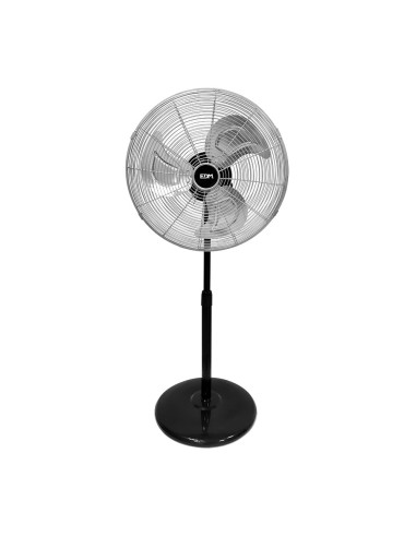 Ventilador de pie industrial, negro/cromado, potencia 80 w, aspas ø50 cm, altura regulable 60-90 cm