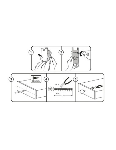 Blister con 4 pomos redondos para mueble...