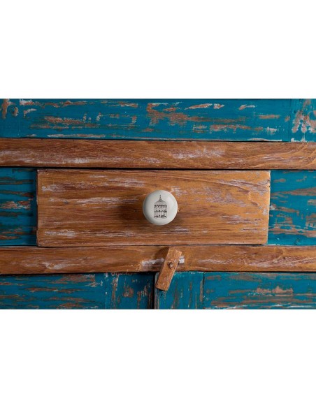 Blister con 4 pomos redondos para mueble fabricado en porcelana acabado ilustrado mod. e815 ø40mm rei