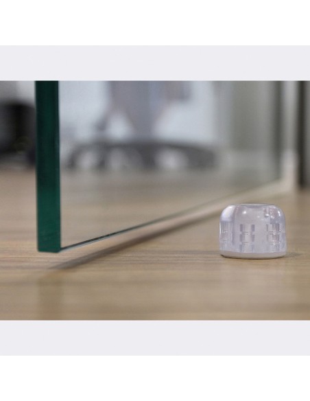 Tope de puerta adhesivo top transparente fabricado en plástico. rei