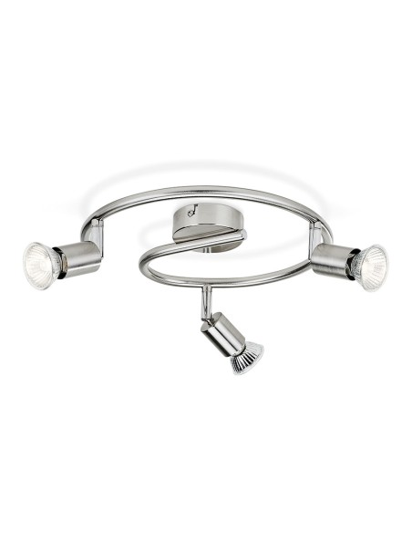 Foco 3 elementos limbali gu10 (bombilla no incluida) color cromo mate ø29 x 13 cm