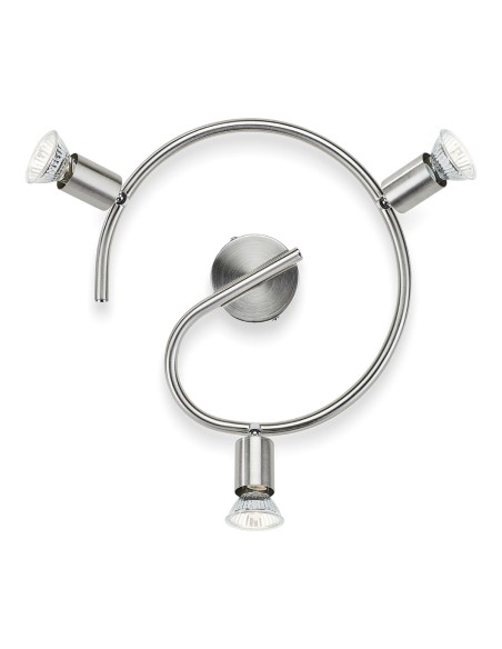 Foco 3 elementos limbali gu10 (bombilla no incluida) color cromo mate ø29 x 13 cm