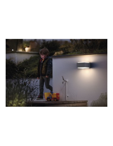 Aplique led e27 modelo hedgehog gris 18,2 x 16...