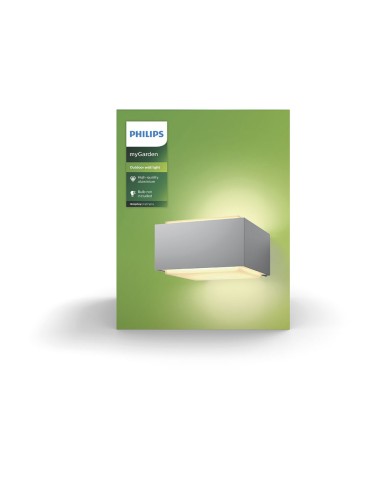 Aplique led e27 modelo hedgehog gris 18,2 x 16...