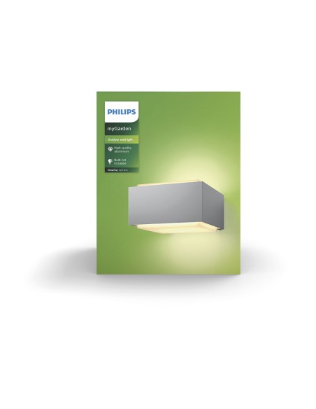 Aplique led e27 modelo hedgehog gris 18,2 x 16 x 9,1 cm