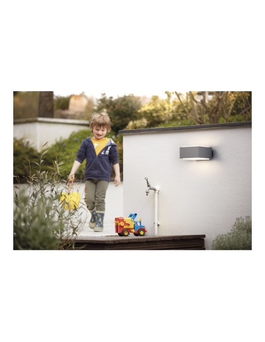 Aplique led e27 modelo hedgehog gris 18,2 x 16...