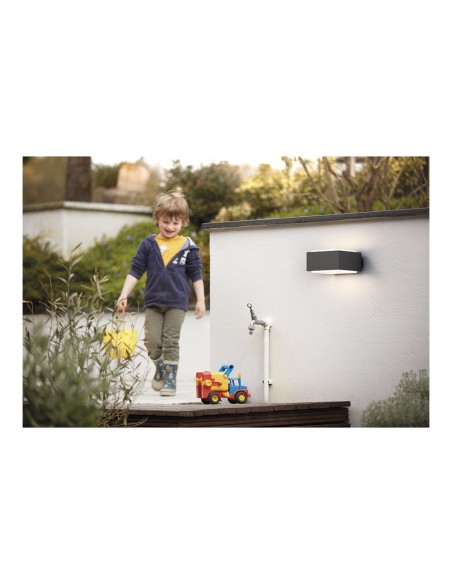 Aplique pared, exterior, hedgehog, antracita, e27, 42 w, sin bombilla, iluminación bidireccional