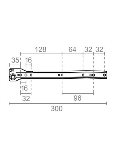 Juego guia cajon gc1 300mm (blister) 75030 micel