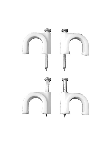Grapa blanca para cable manguera tubular 2x0,75mm n°05 (caja 100 unid.)