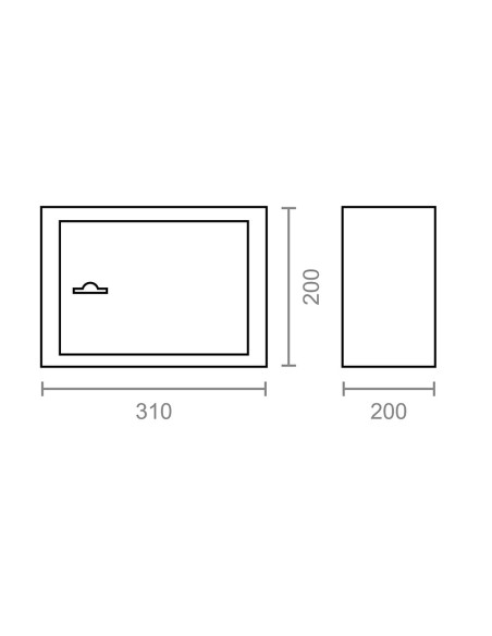 Caja fuerte de llave cfc5 310 x 200 x 200 mm