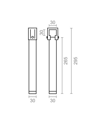 Juego de 4 patas de somier pt25 30x30x255mm sin...
