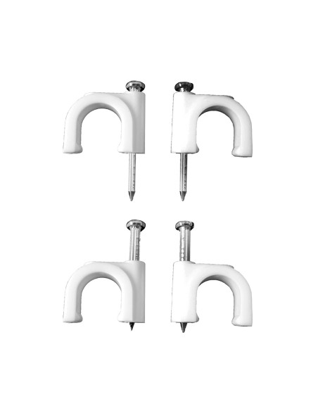 Grapa blanca para cable manguera tubular 2x1,5mm n°07 (caja 100 unid.)