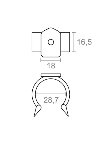 Blister pinza zocalo madera/aluminio zcl05 ne...