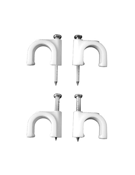 Grapa blanca para cable manguera tubular 2x2,5mm n°08 (caja 100 unid.)