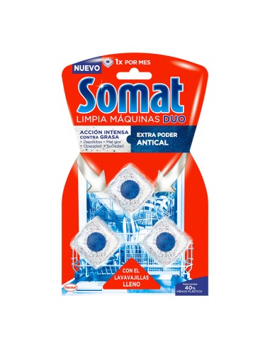 Limpiador de lavavajillas 3 dosis (lavavajillas lleno)