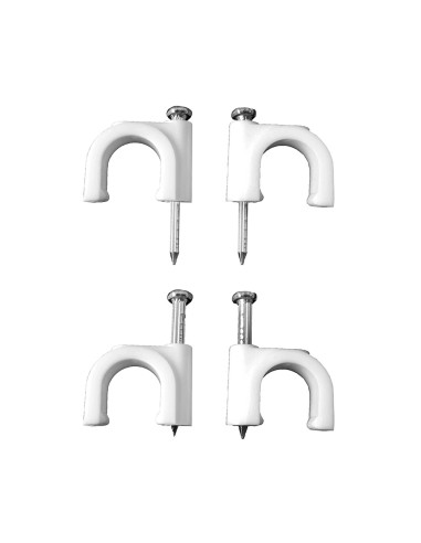 Grapa blanca para cable manguera tubular 2x4,0mm n°09 (caja 100 unid.)