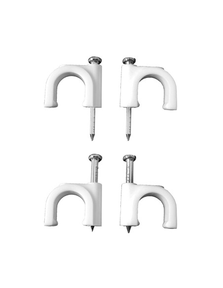 Grapa blanca para cable manguera tubular 2x4,0mm n°09 (caja 100 unid.)
