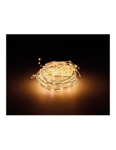 Guirnalda micro led extra dense luz calida parpadeante 14m 567 leds cable plata
