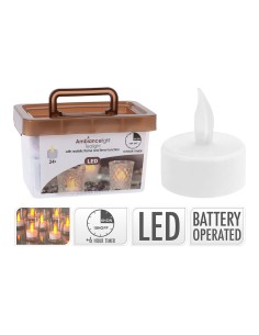 Vela de cera led, 24 unidades