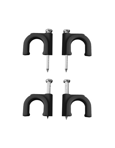Grapa negra para cable manguera tubular 2x1,0mm n°06 (caja 100 unid.)