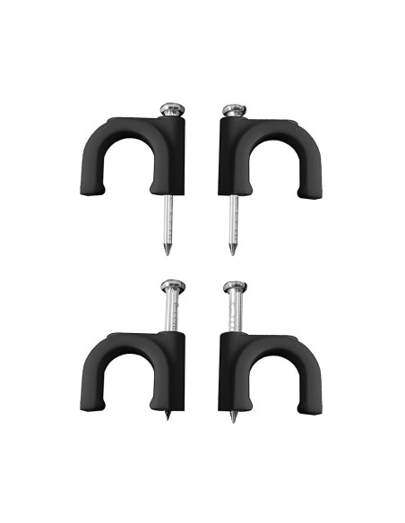 Grapa negra para cable manguera tubular 2x1,0mm n°06 (caja 100 unid.)