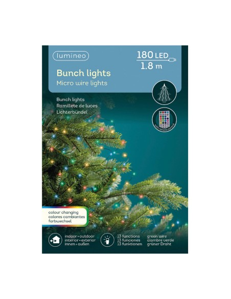 Guirnalda microled multicolor 180 leds 6,8m