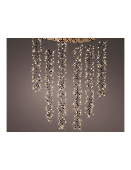 Cortina cascada ideal para árboles con 8 funciones 200cm 480 leds