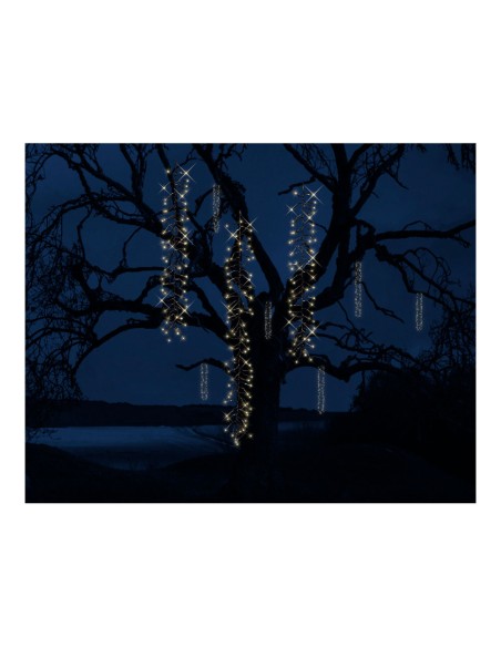 Cortina cascada ideal para árboles con 8 funciones 200cm 480 leds