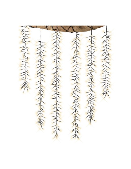 Cortina cascada ideal para árboles con 8 funciones 200cm 480 leds