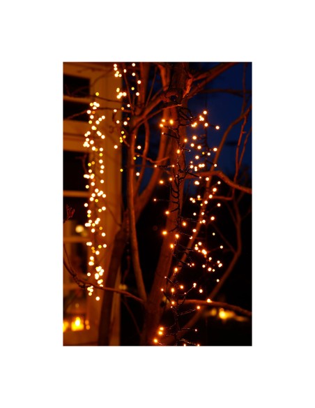 Cortina cascada ideal para árboles con 8 funciones 200cm 480 leds