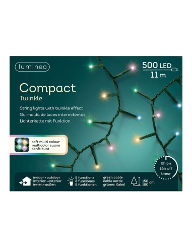 Guirnalda led compact parpadeante multicolor...