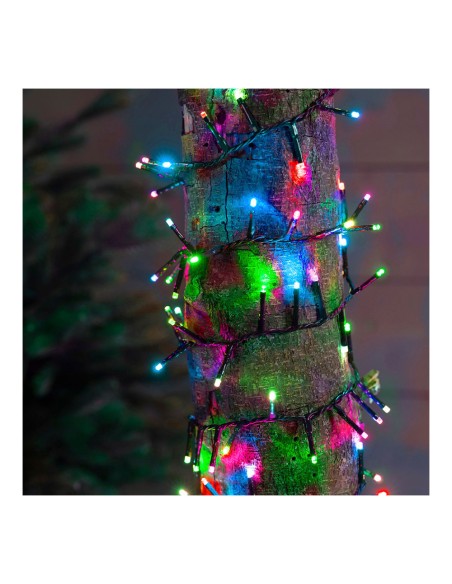 Guirnalda led compact parpadeante multicolor pastel 750 leds cable verde 21m