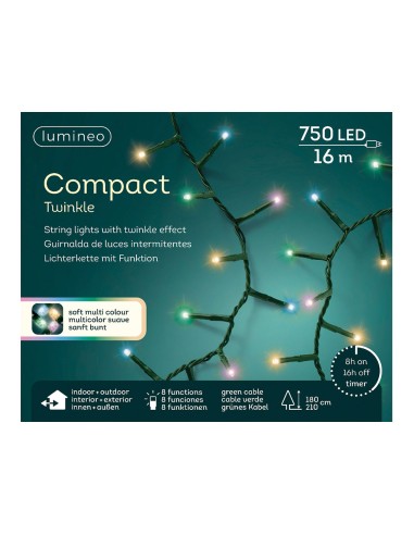 Guirnalda led compact parpadeante multicolor...