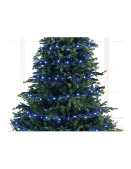 Guirnalda led compact parpadeante colores blanco, azul y turquesa 750 leds cable verde 21m