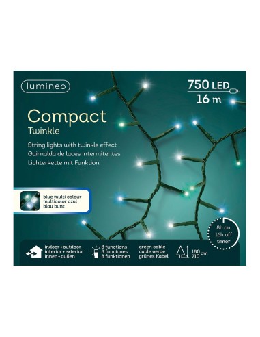 Guirnalda led compact parpadeante colores...