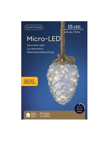 Piña microled ø15x21cm 15 leds