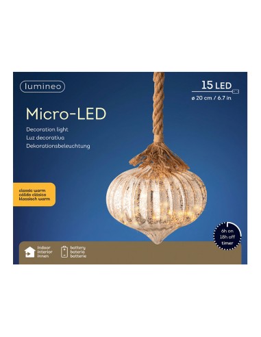 Luz colgante microled ø20x21cm 15 leds