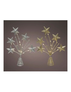 Adorno para copa árbol de navidad estrella 5x21x31cm 12 leds colores surtidos