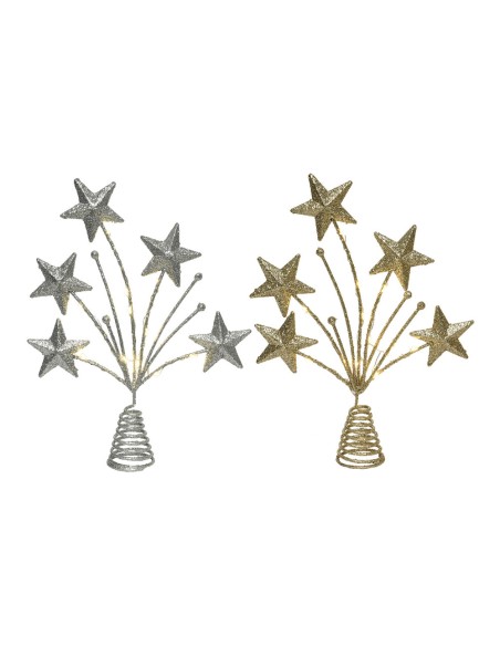 Adorno para copa árbol de navidad estrella 5x21x31cm 12 leds colores surtidos