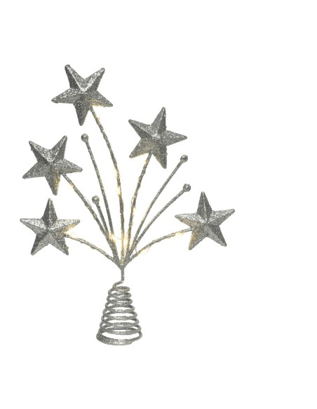 Adorno para copa árbol de navidad estrella 5x21x31cm 12 leds colores surtidos