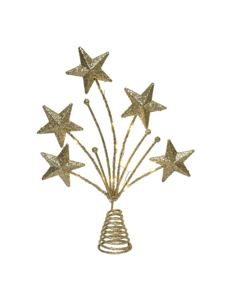 Adorno para copa árbol de navidad estrella 5x21x31cm 12 leds colores surtidos
