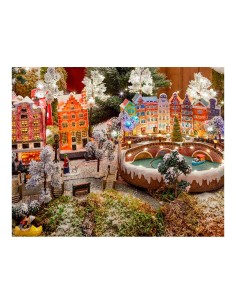 Farolas para escenas navideñas set de 4 ø2,5x12cm 4 leds 2