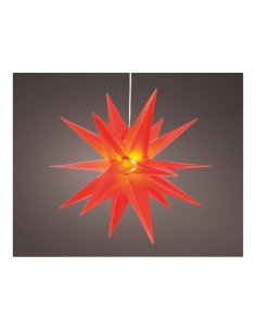 Estrella roja iluminada ø40x40cm 6 leds exterior