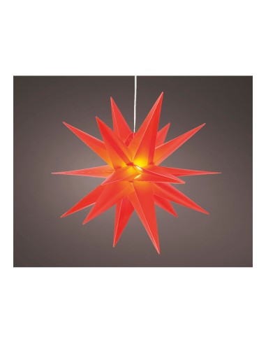 Estrella roja iluminada ø40x40cm 6 leds exterior