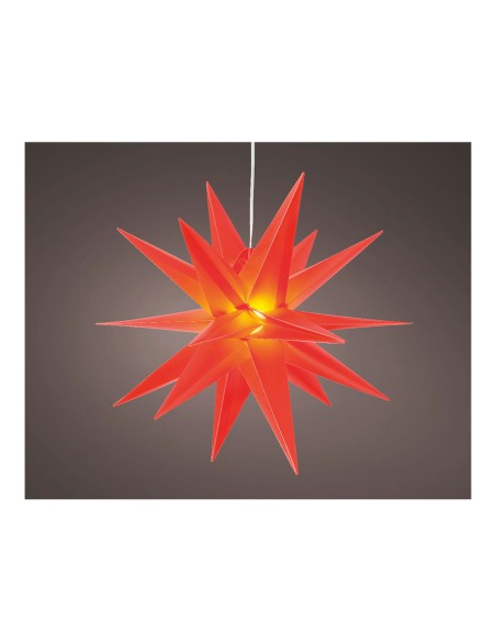 Estrella roja iluminada ø40x40cm 6 leds exterior