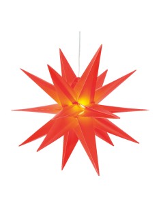 Estrella roja iluminada ø40x40cm 6 leds exterior 2
