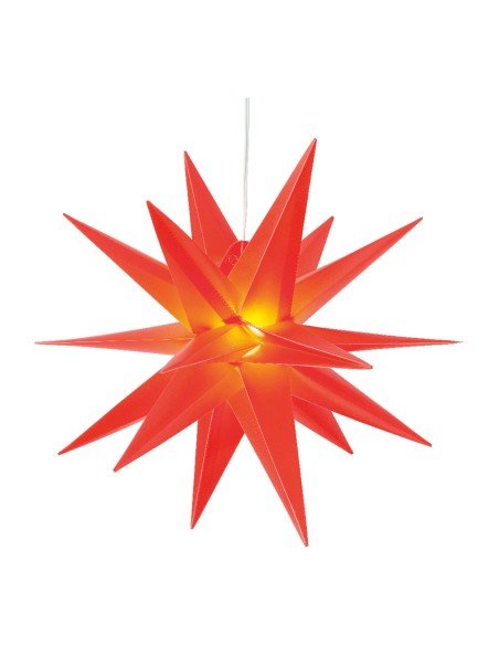 Estrella roja iluminada ø40x40cm 6 leds exterior